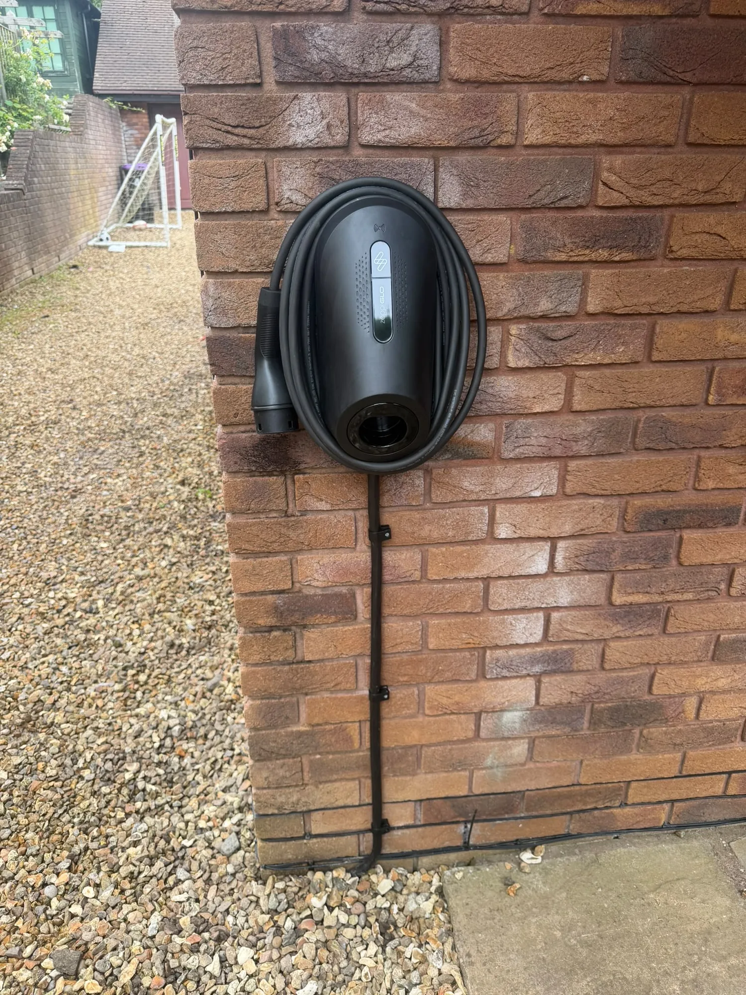 EV charger mounted with full protection